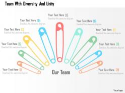 Team with diversity and unity flat powerpoint design