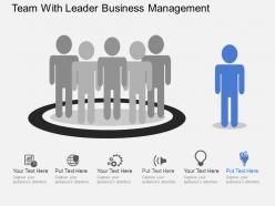 Team with leader business management flat powerpoint design