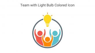 Team With Light Bulb Colored Icon In Powerpoint Pptx Png And Editable Eps Format