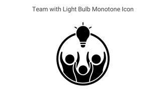 Team With Light Bulb Monotone Icon In Powerpoint Pptx Png And Editable Eps Format