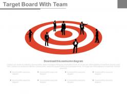Team with target vision for sales powerpoint slides