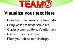 Team word with globe powerpoint templates ppt themes and graphics 0213