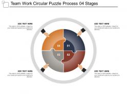 Team work circular puzzle process 04 stages