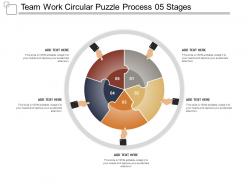 Team work circular puzzle process 05 stages