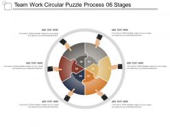 Team work circular puzzle process 06 stages