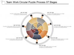 Team work circular puzzle process 07 stages