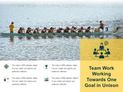 Team work working towards one goal in unison
