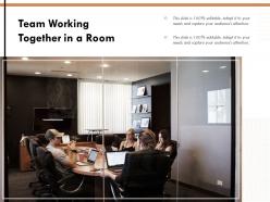 Team working together in a room