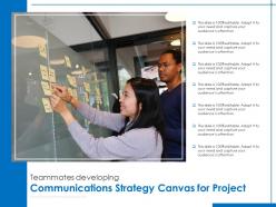 Teammates Developing Communications Strategy Canvas For Project
