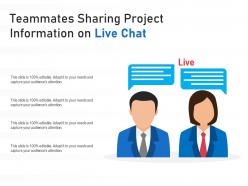 Teammates sharing project information on live chat