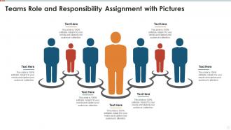 Teams role and responsibility assignment with pictures infographic template