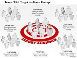 Teams with target audience concept powerpoint template
