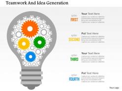 Teamwork and idea generation flat powerpoint design