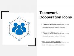 Teamwork Cooperation Icons Ppt Examples Slides