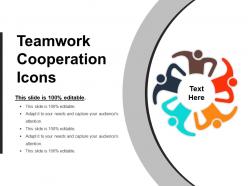 Teamwork cooperation icons ppt sample presentation