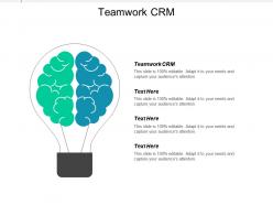 Teamwork crm ppt powerpoint presentation infographics ideas cpb
