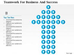 Teamwork for business and success flat powerpoint design
