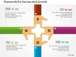 Teamwork for success and growth flat powerpoint design