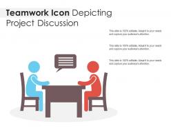 Teamwork Icon Depicting Project Discussion