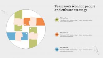 Teamwork Icon For People And Culture Strategy