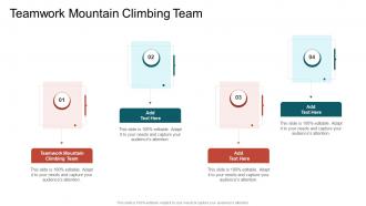 Teamwork Mountain Climbing Team In Powerpoint And Google Slides Cpb