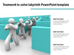 Teamwork to solve labyrinth powerpoint template