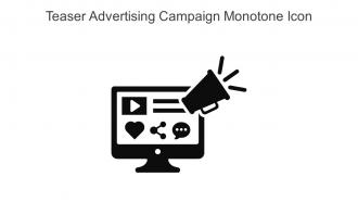 Teaser Advertising Campaign Monotone Icon In Powerpoint Pptx Png And Editable Eps Format