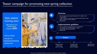 Teaser Campaign For Promoting New Spring Collection Complete Guide To Launch Strategy SS V