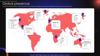 Tech Company Profile Global Presence Ppt Information CP SS