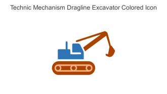 Technic Mechanism Dragline Excavator Colored Icon In Powerpoint Pptx Png And Editable Eps Format