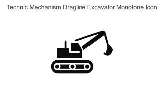 Technic Mechanism Dragline Excavator Monotone Icon In Powerpoint Pptx Png And Editable Eps Format