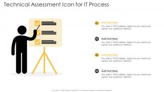 Technical Assessment Icon For IT Process