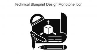 Technical Blueprint Design Monotone Icon In Powerpoint Pptx Png And Editable Eps Format