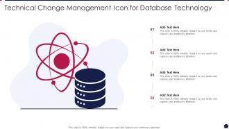 Technical Change Management Icon For Database Technology