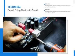 Technical expert fixing electronic circuit