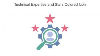 Technical Expertise And Stars Colored Icon In Powerpoint Pptx Png And Editable Eps Format