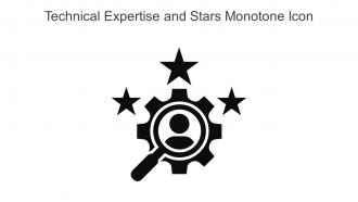 Technical Expertise And Stars Monotone Icon In Powerpoint Pptx Png And Editable Eps Format