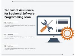 Technical icon information technology continuous assistance gear revolving