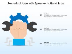 Technical Icon With Spanner In Hand Icon