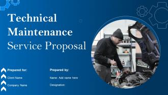 Technical Maintenance Service Proposal powerpoint presentation slides