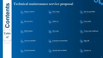 Technical Maintenance Service Proposal powerpoint presentation slides Analytical Unique
