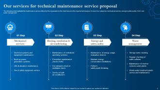 Technical Maintenance Service Proposal powerpoint presentation slides Multipurpose Unique