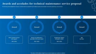 Technical Maintenance Service Proposal powerpoint presentation slides Slides Content Ready