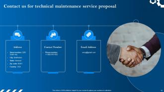 Technical Maintenance Service Proposal powerpoint presentation slides Best Content Ready