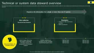 Technical Or System Data Steward Overview Stewardship By Business Process Model