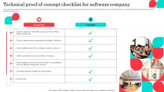 Technical Proof Of Concept Checklist For Software Company