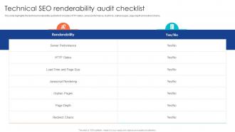 Technical Seo Renderability Audit Checklist Comprehensive Guide To Technical Audit