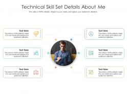 Technical skill set details about me infographic template
