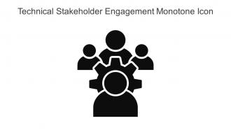 Technical Stakeholder Engagement Monotone Icon In Powerpoint Pptx Png And Editable Eps Format