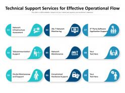 Technical support services for effective operational flow